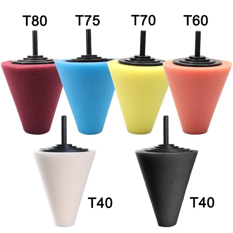 Car Wheel Polishing Sponge for Electric Drill Polishing Cone Burnishing Ball Polishing Pad Hub Buffing Sponge Auto Accessories