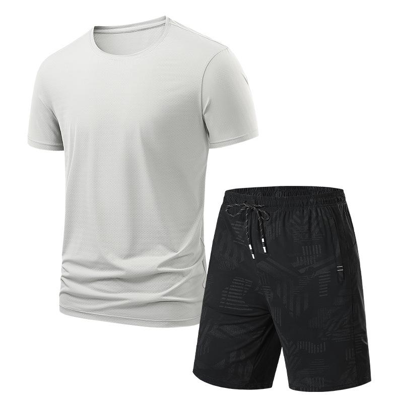 Breathable Sports Suit T-shirt Men's Shorts Casual Two-piece Suit Men's Lightweight Breathable Quick-drying