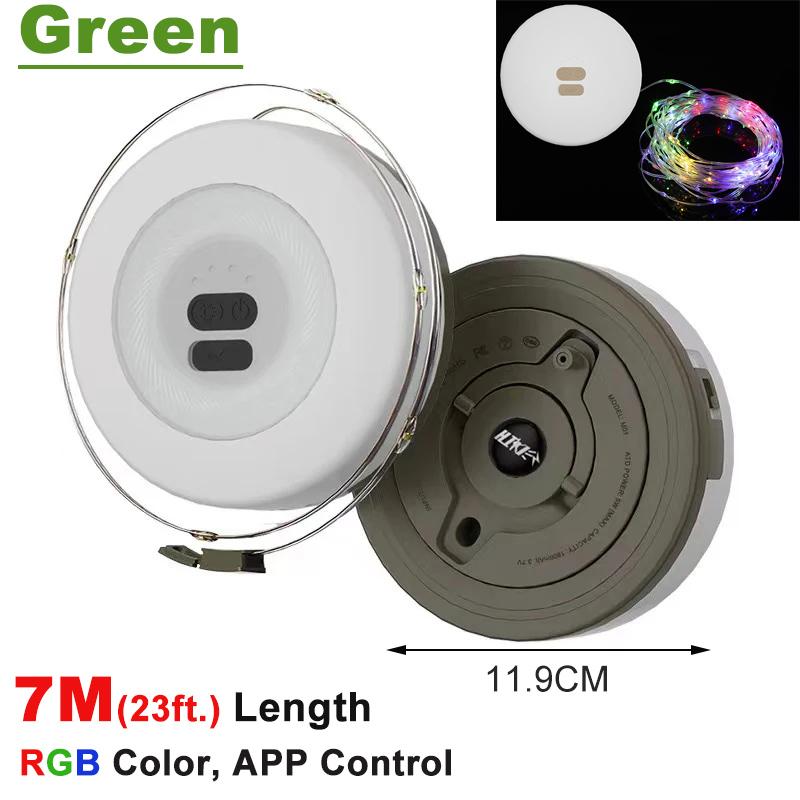 -in-1 Camp String Light 360° Illumination IPX4 Waterproof USB Charging 7m/10m Length for Camping Outdoor Durable Portable