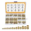 300pcs M2 M2.5 M3 M4 M5 M6 Knurled Nuts, Female Threaded Nuts, Brass Thread Inserts, Heat-Set Inserts for Plastic 3D Printing Injection Molding