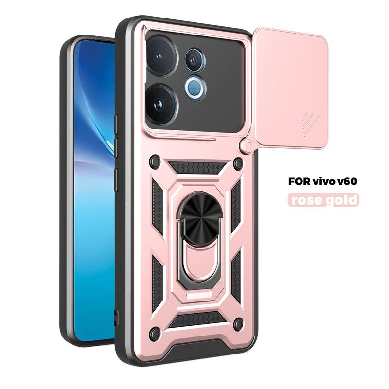

Броня Фунда Для Vivo V60 5G Чехол Слайд Защита Объектива Камеры Ударопрочный Коке Для Vivo V 60 VivoV60 Автомагнитный Держатель Кольцо Крышка For Vivo V60 5G