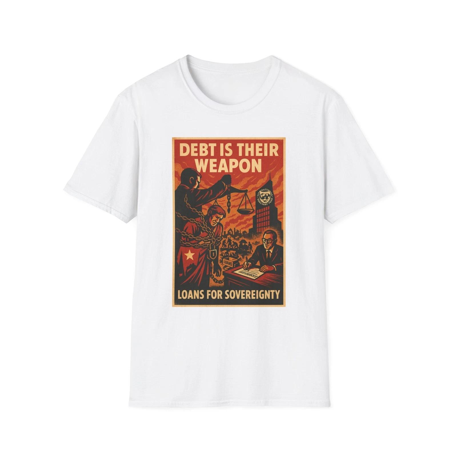 Debt Weapon Poster, Anti-IMF World Bank Design, Global Finance Slavery Art L