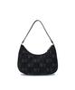 Mlb Hip Monogram Jqd Denim Hobo Bag Ny (Black)