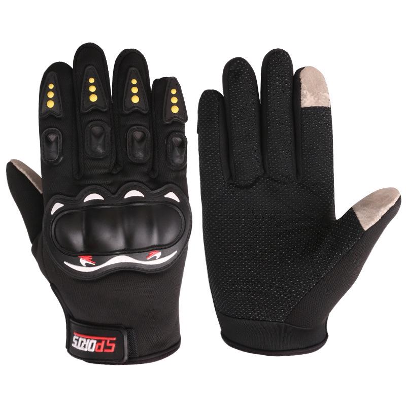 Hard Shell Non-Slip Full Finger Touchscreen Cycling & Motorcycle Gloves for Men & Women