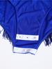 Womens Latin Dance Costume Sleeveless Backless Color Block Design Shiny Sequins Tassels Leotard