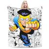 Invincible omniman amazing hero anime Blankets Super Soft Velvet Novelty Gift Throw Blanket Plush Thin Quilt