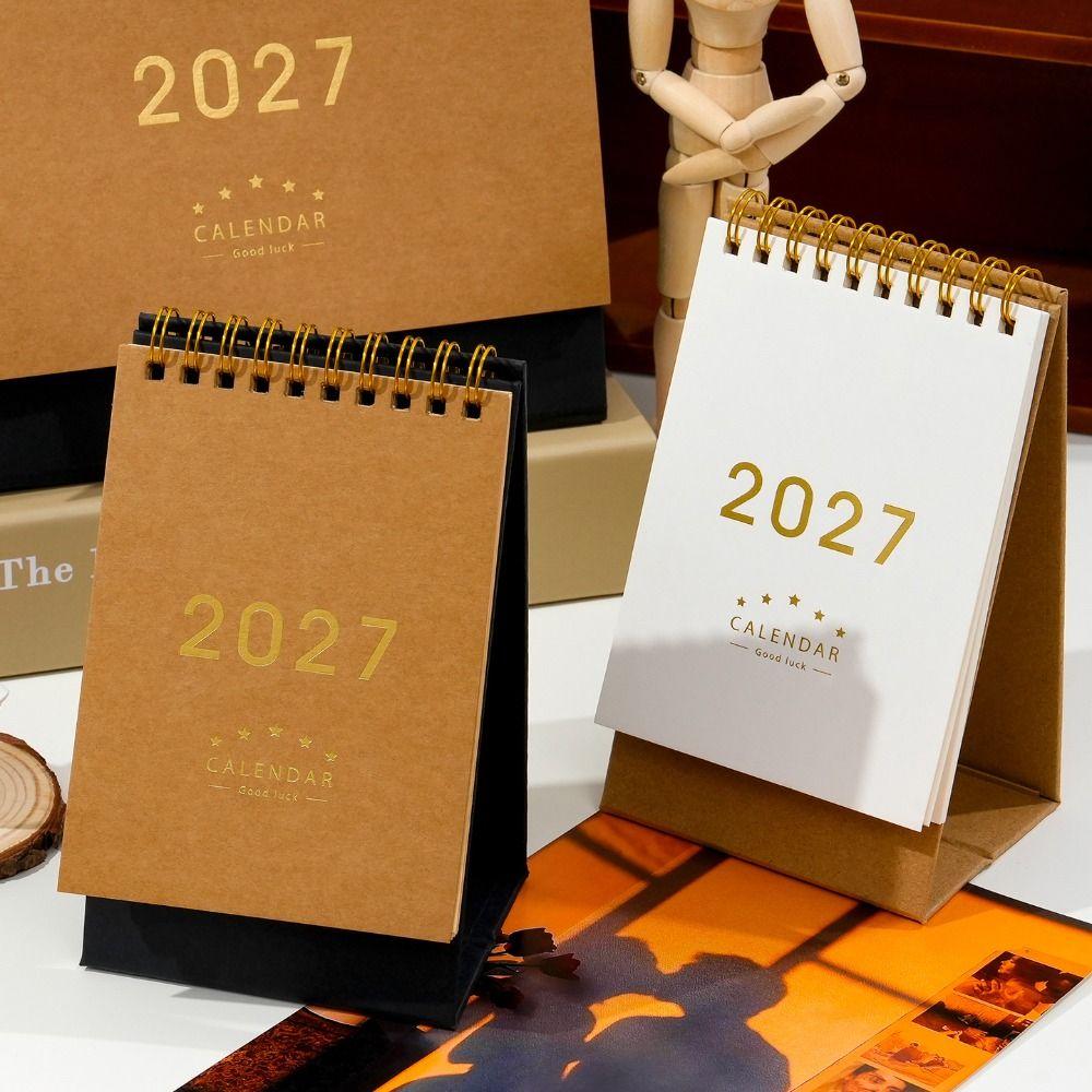 Multi-function Desktop Paper Calendar Standing Planner Scheduler 2027 Desk Calendar Home Office
