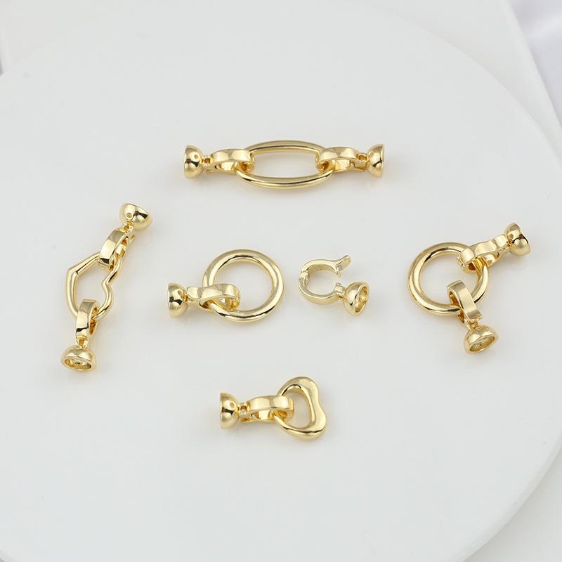 Naszyjnik i łącznik do bransoletki w kształcie owalnego brzoskwiniowego serca zachowujący kolor z podwójnym zapięciem