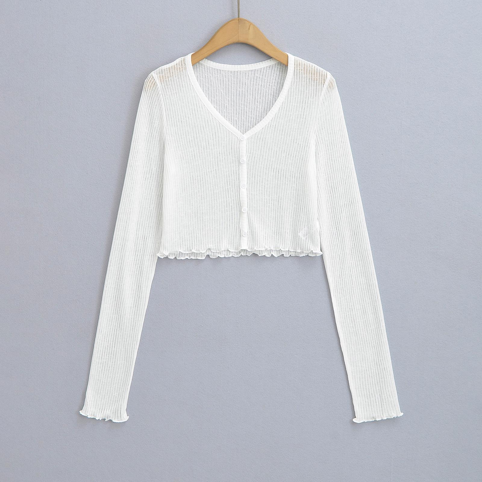 

Летняя женская блузка-шаль с V-образным вырезом и защитой от солнца 2024 года