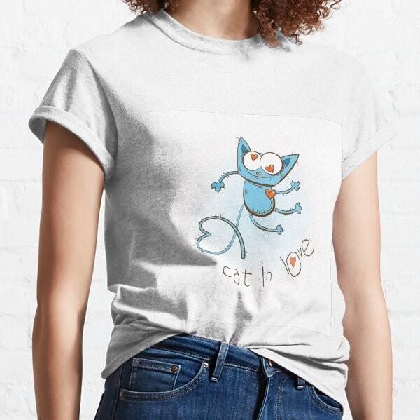 Cat in love Classic T-Shirt XL