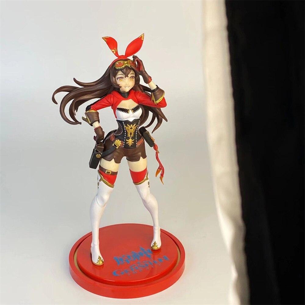 23cm Genshin Impact Amber Anime Figure Klee Hibana Knight Action Figure Collection Model Doll Toy