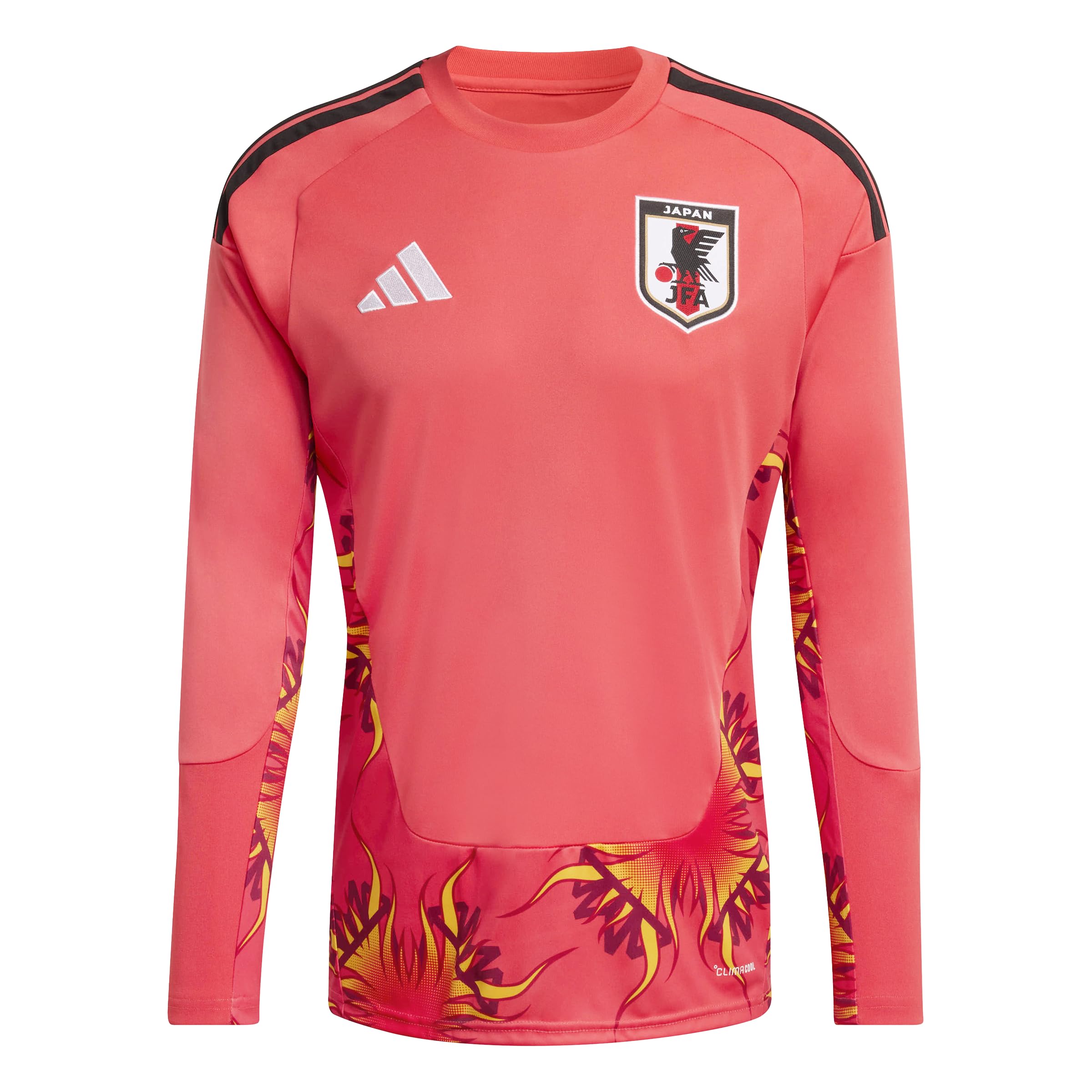 Adidas Men s 2026 Japan National Football Team Home Goalkeeper Replica Long Sleeve T-Shirt, WY080, Semi-Red (KA9649), Size M