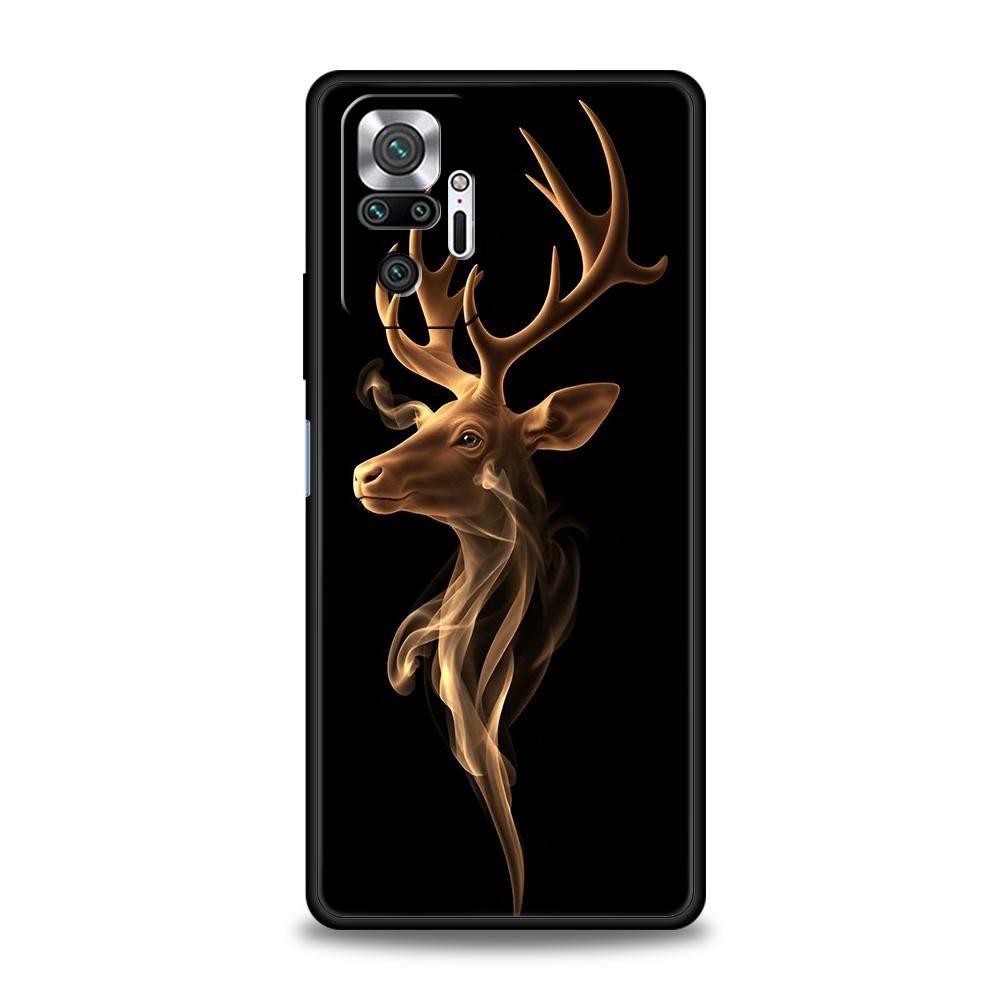 

Чехол для телефона Cover для Redmi 14C 13C 10C Note 14 13 12 10 11 K40 K50 Gaming Pro Plus 5G Мягкий ТПУ Корпус Животный Черный Узор Fundas Note 11 Pro