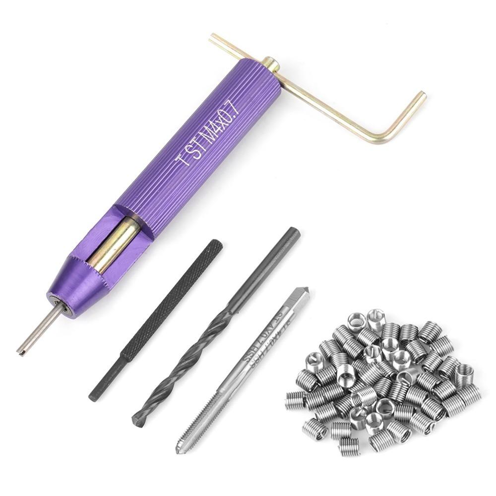 

50 шт. M3 x 0.5 / M4 x 0.7 Спіральна різьбова вставка для обслуговування автомобільної та промислової техніки M4 x 2D