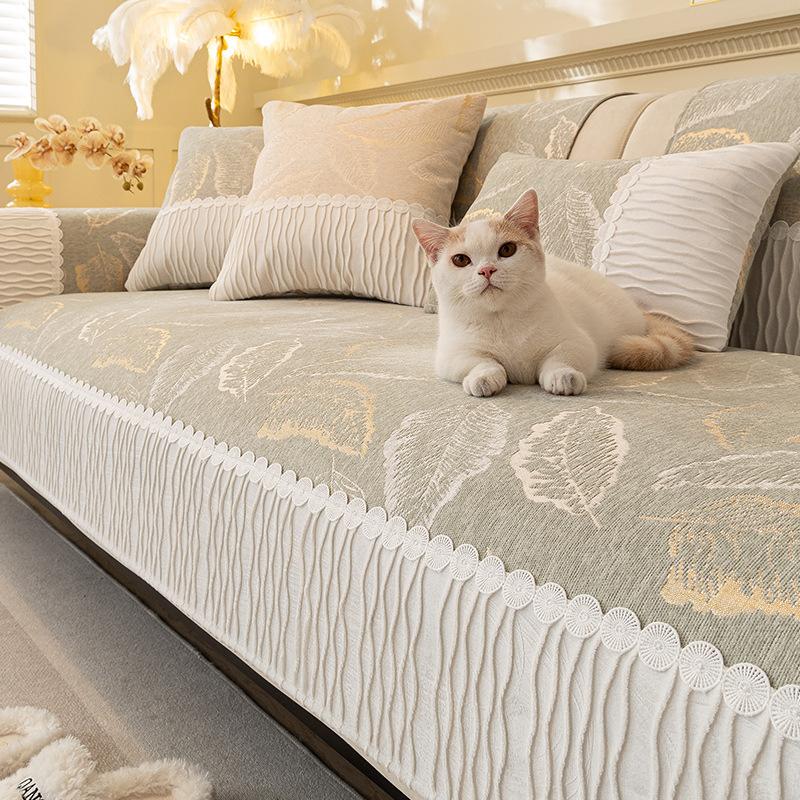 Bohemian Chenille Sofa Cushions, Thickened And Non-Slip, Simple Modern Sofa Seat Pads, Armrest Pads, Backrest Cushions, Sofa Covers, Sofa Wraps