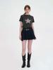 Vivora Wide Tuck Mini Skirt (Navy)
