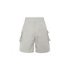 Nike Elastic High Waist Straight-Leg Casual Shorts Women Bottoms Grey DM6248-012