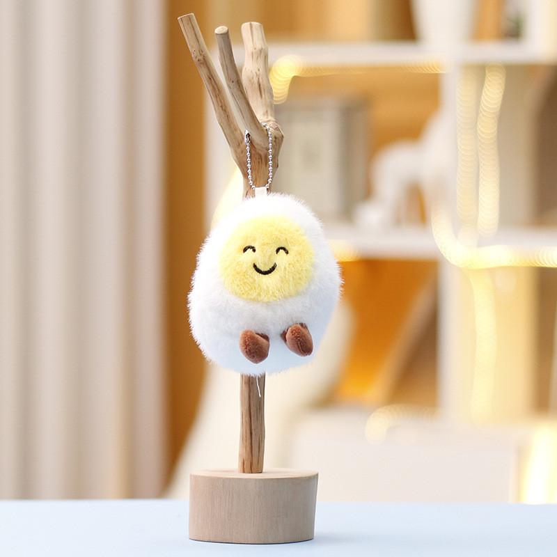 Boiled Plush Egg Doll Cartoon Keychain Bag Decoration Pendant Gift Toy Cute