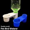 Großes Fassungsvermögen Haustier Vogel Tränke Flaschenanschluss Verdickt Automatischer Tränker Spritzwassergeschützt Doppelmündung Papageienkäfig Tränke