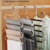 Multifunctional Iron Pants Rack: Multi-layer Clothes Hanger & Storage Solution for Wardrobes