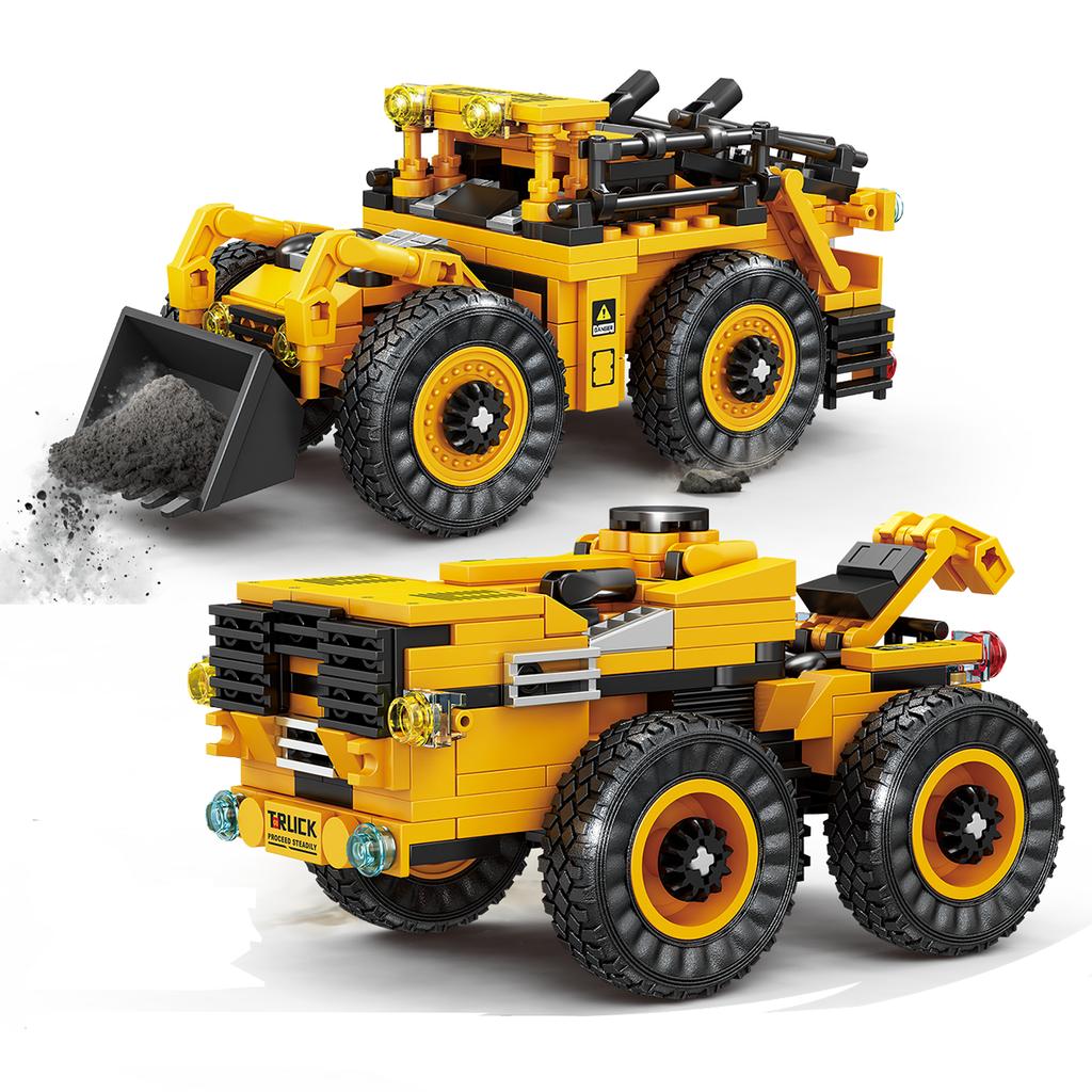 City Construction Engineering Building Kit Tractor Excavator Loader Mining Truck Assistance Vehicle Blocks Toy Collectible Gift