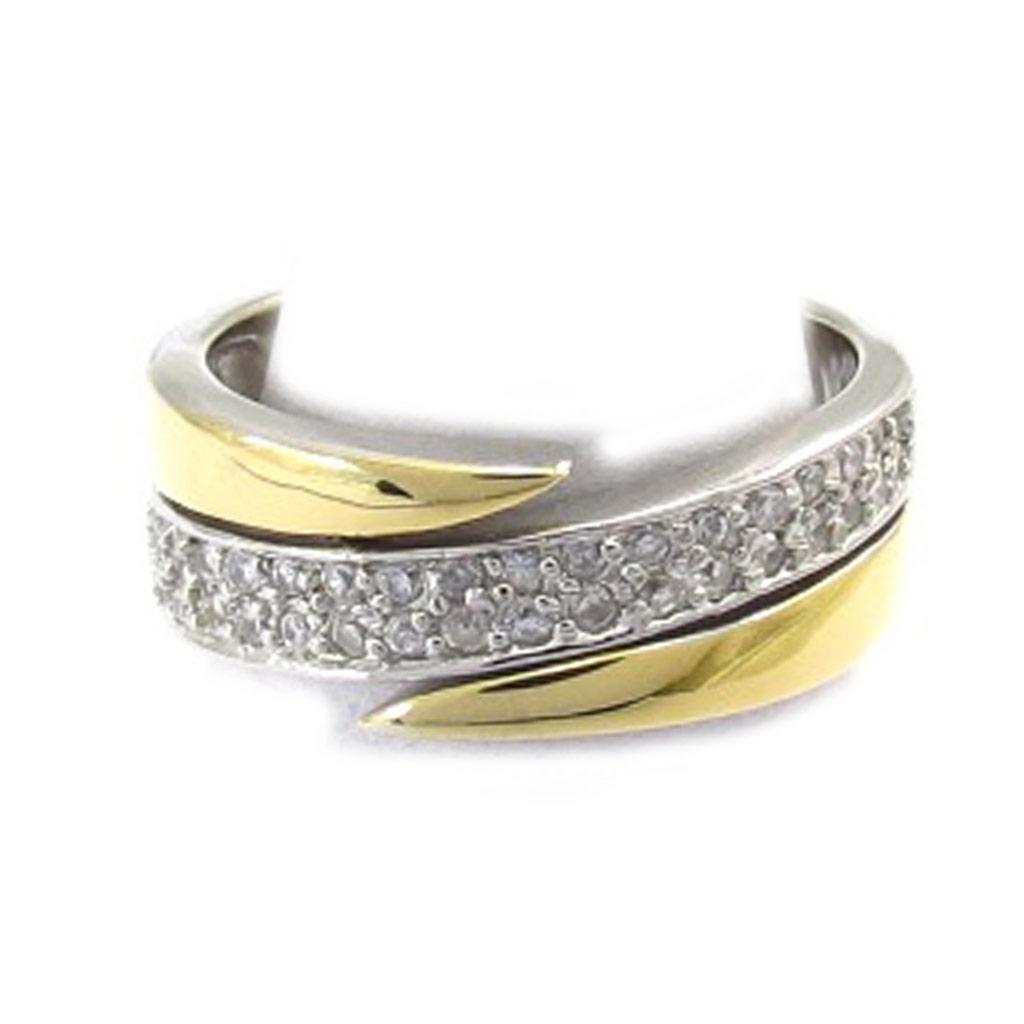 

Двухцветное серебряное кольцо Trianon