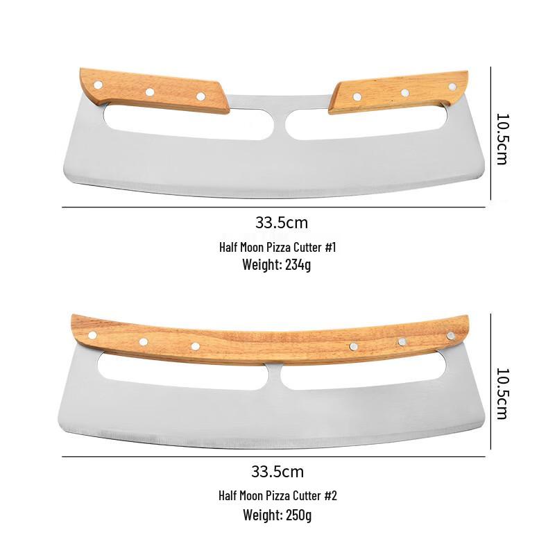 Stainless Steel Half-Moon Pizza Cutter