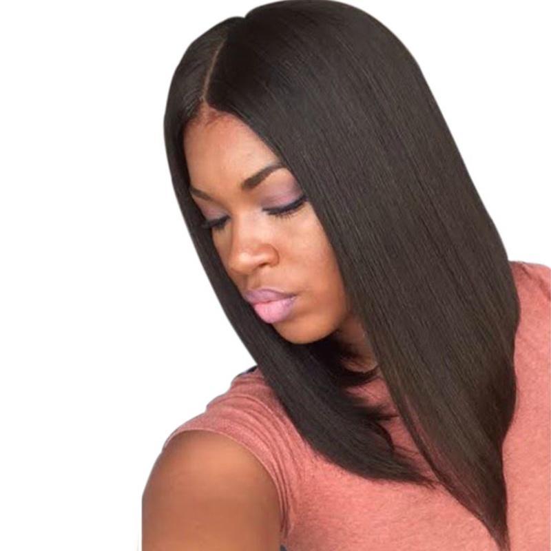 Moda Srednih Pryamo Srednej Chasti Chernokozhih Zhenshin Volosy Parik Polnyj Bob Pariki Kupit Po Nizkim Cenam V Internet Magazine Joom