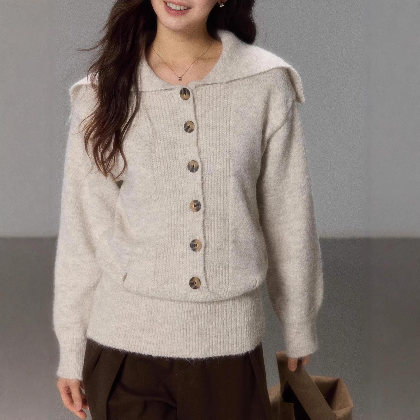 

Er Yang High Neck Knit Dress - Women s Elegant Autumn/Winter Waist-Cinched Short Skirt One Size абрикосовый