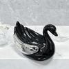 Soap dish ceramic swan soap box drain water no punching bathroom household sink storage rack bathroom accessories