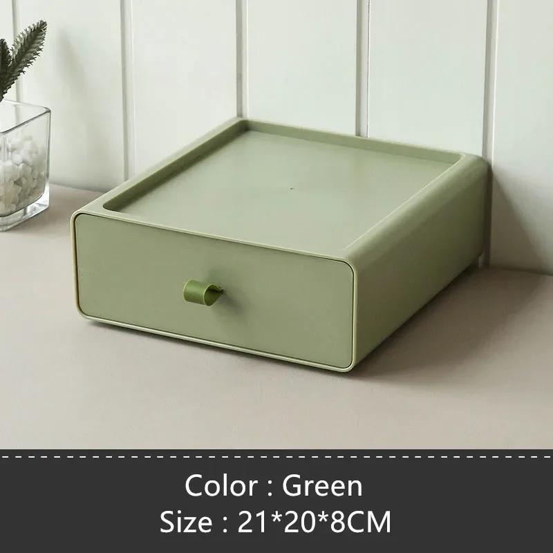 1 шт Ящик для хранения штабелируемый многослойный настольный ящик для хранения канцелярские принадлежности большой настольный органайзер для хранения косметики 8756₽