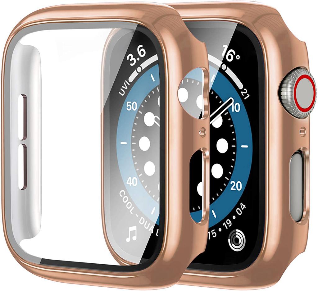 Glas+Abdeckung Für Apple Watch 9 Hülle 45mm 41mm 44mm 40mm 42mm 38mm Zubehör Beschichteter Displayschutz iWatch Serie 6 5 3 se 7 8