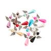 10 Delicate Angel Drop/Round Pearl Alloy Beads Pendants Charms Mixed Colors Gift Making Accessories