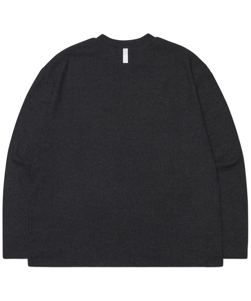 Nomaenyueol Henley Neck Knit Long Sleeve - Black