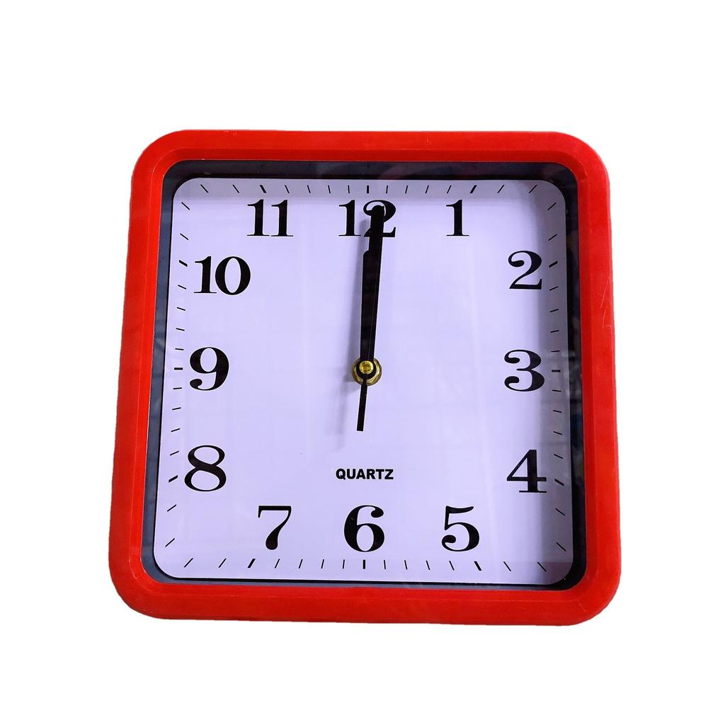 Four Square Simple Wall Clock, 8-inch Large-character Clear Living Room Quartz Clock 21cm