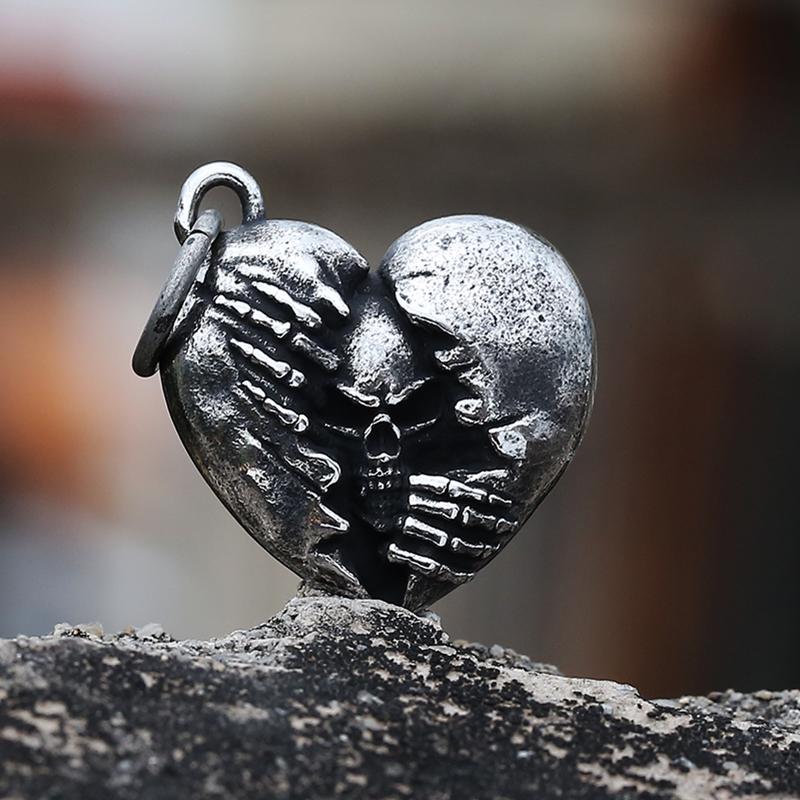 Vintage Punk Totenkopf Halskette für Männer Frauen 316L Edelstahl Halsketten Herrenkette Mode Männlicher Kuss Schmuck OSDZ201