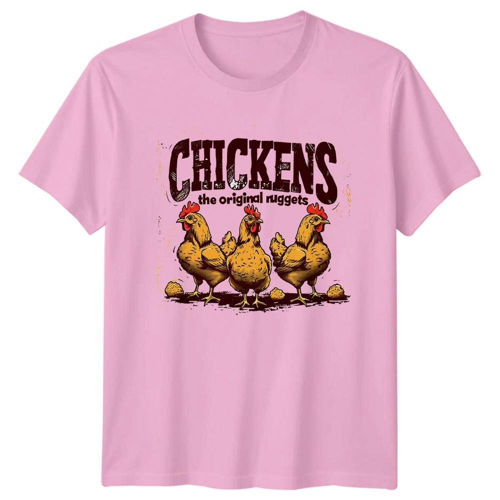 Chickens The Original Nuggets Pun TShirt Funny Chicken TShirt
