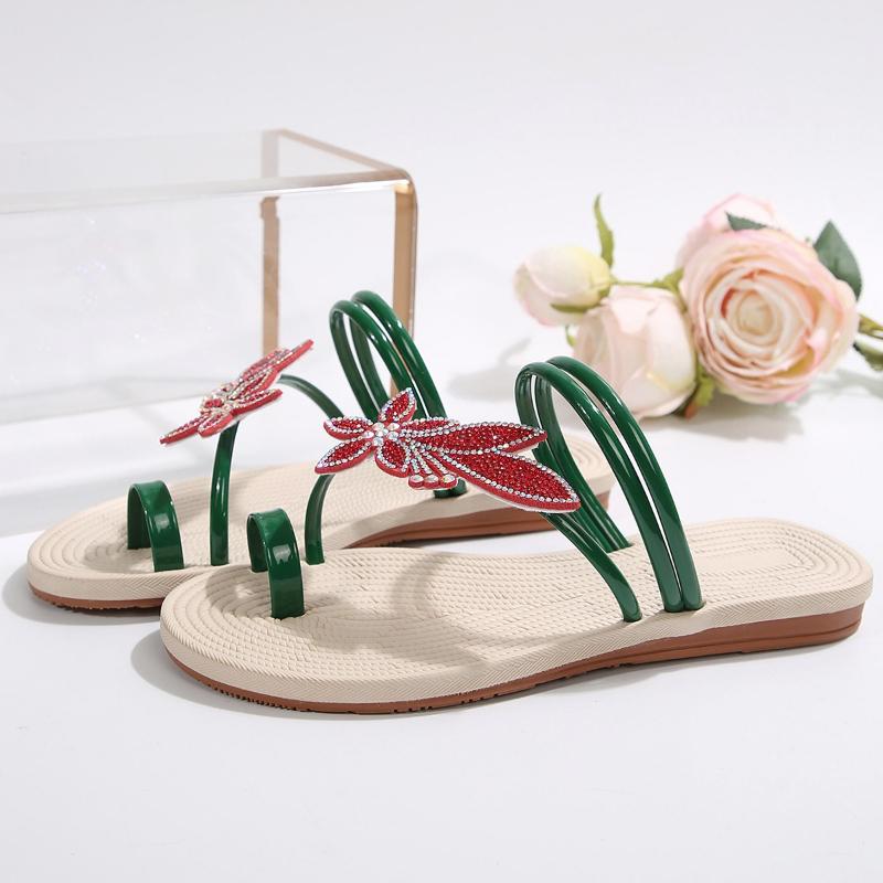 Fashion 2025 New Womens Slippers Flip Flops Butterfly Ladies Sandals Shoes Non Slip Soft Sole Beach Shoes Summer Shoes for Women Fashion