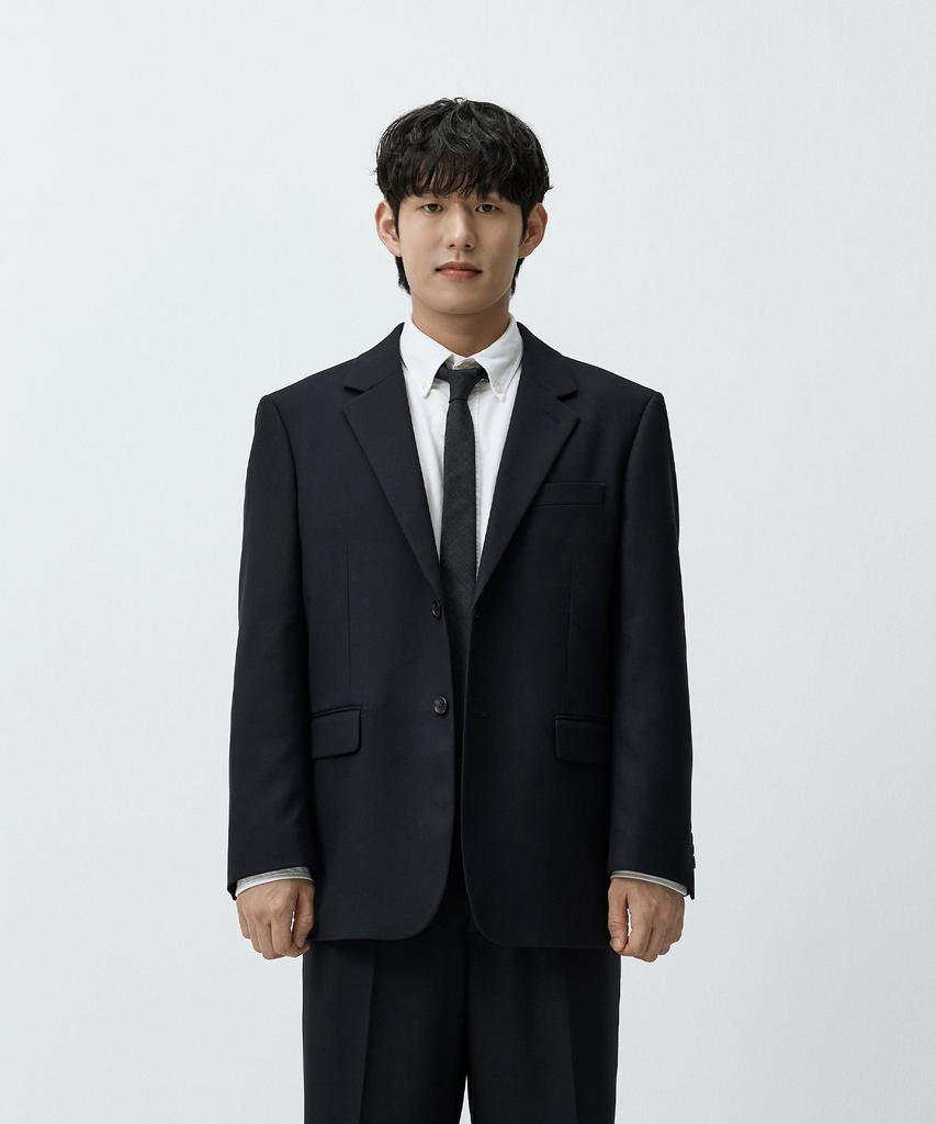Madmars Semi-Over Basic Suit Jacket Navy Mmffmsj-102Na