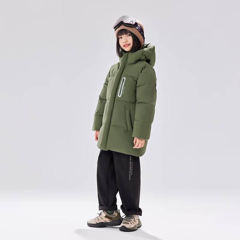 EBAER Kids' Hooded Mid-Length Padded Winter Jacket