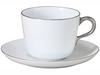Okura Art Pottery Platinum Line Morning Cup & Saucer, Coffee/Tea, Made In Japan, 26c/1002