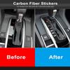 Real Carbon Fiber Sticker For Honda Civic 10th 2016 2017 2018 2019 2020 2025 Car Gear Shift Box Panel Cover RHD LHD Accessories