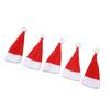 30 Piezas Mini Gorros de Papá Noel Adornos Navideños en Miniatura para Manualidades DIY Cubiertos de Mesa para Fiesta