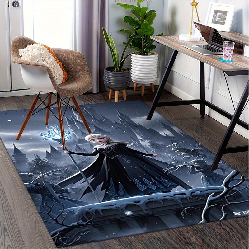 3D Printed Elsa,Frozen,Magic Anti-Slip Rug - Machine Washable Office Rug for Living Room, Bedroom, Office - Multiple Sizes