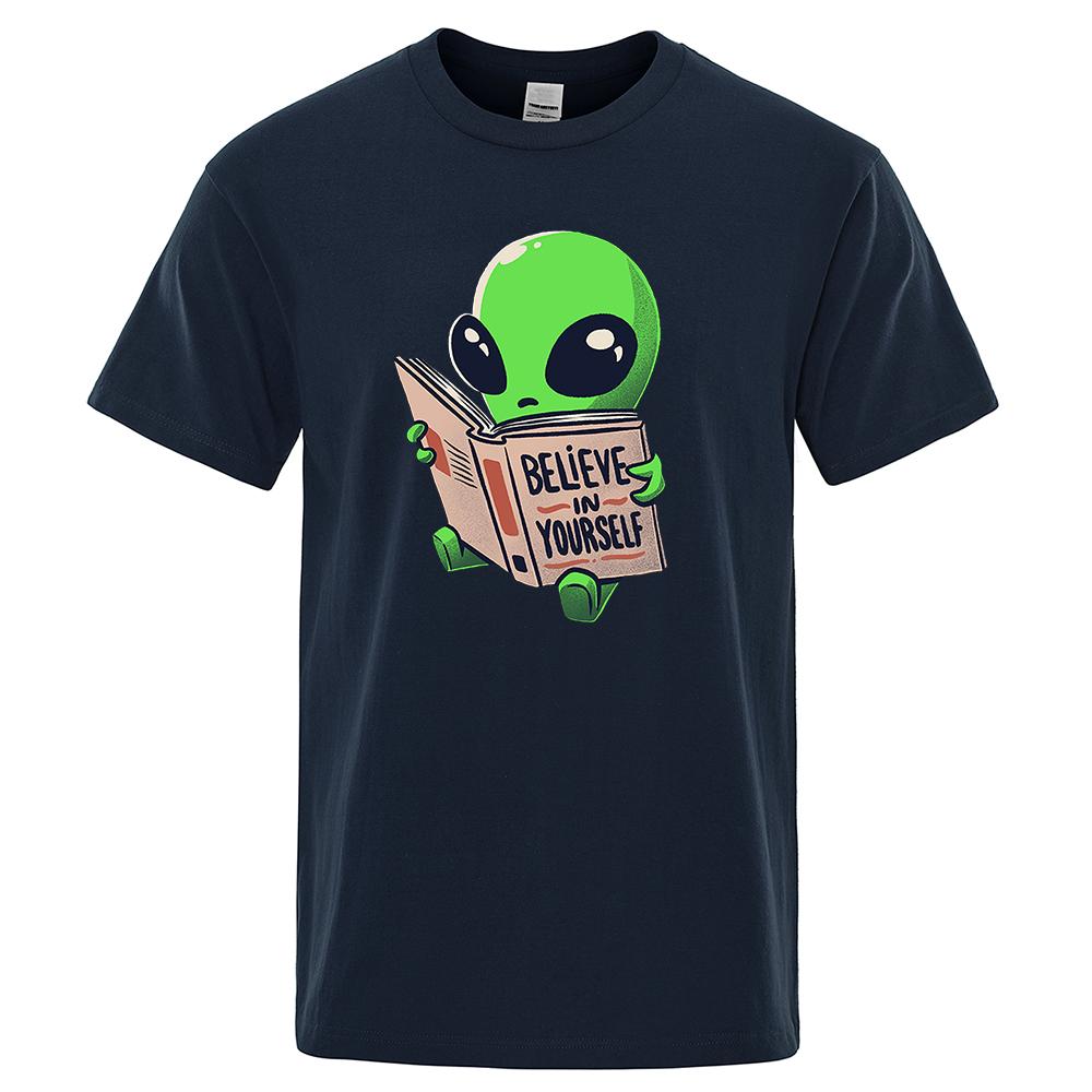 Believe In Yourself Personality Printing Men Tshirt Oversized Cotton T Shirts Brand Tshirt Street Loose T-Shirt