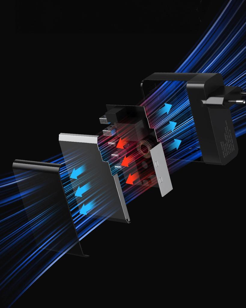 Ładowarka Sieciowa Gan Wozinsky Cgwcb 140W 3 X Usb-C / 2 X Usb-A - Czarna