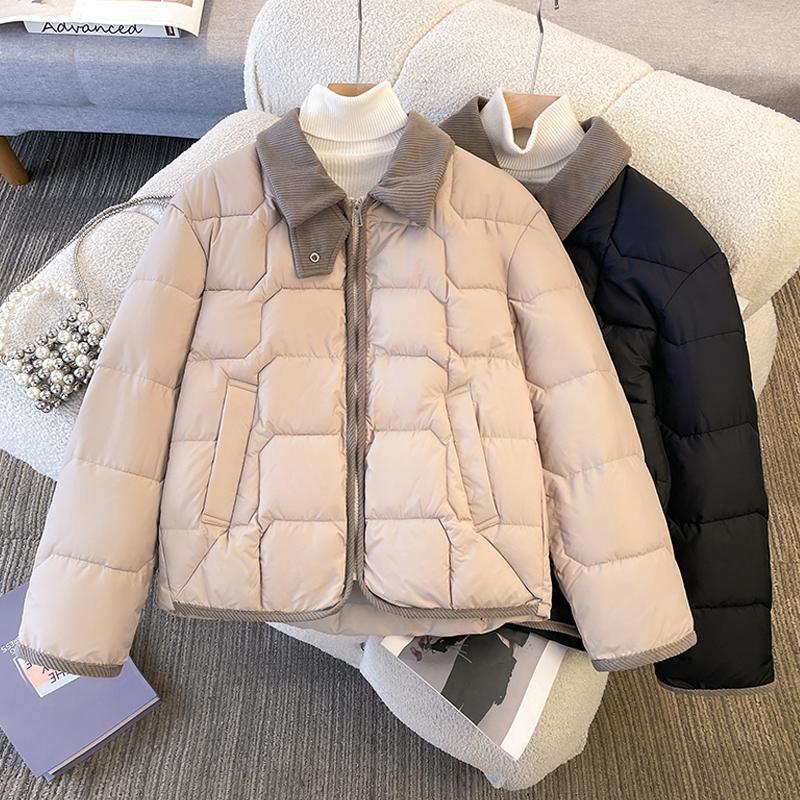 Jachete de Iarnă la Modă Femei Parkas Scurte Fermoar Groase Călduroase Casual Paltoane de Damă