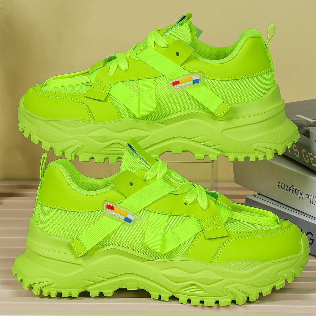 Thick-soled heightening dad shoes mesh surface breathable and comfortable casual sports shoes outdoor couple tide shoes