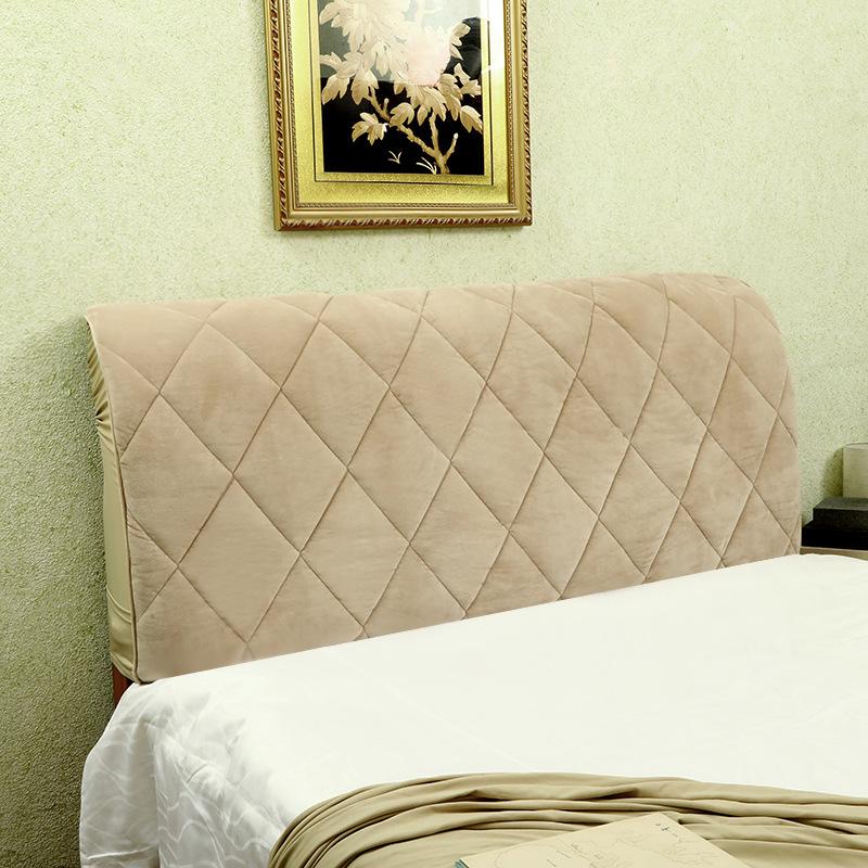 Покрывало на прикроватную тумбочку в европейском стиле, простая эластичная ткань, универсальный чехол от пыли, плюс бархатное утолщенное изогнутое покрывало на прикроватную тумбочку 100*70cm коричневый