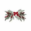 Plastic Artificial Christmas Decoration Red Berries Cypress Leaf Pendant  for Christmas Decoration